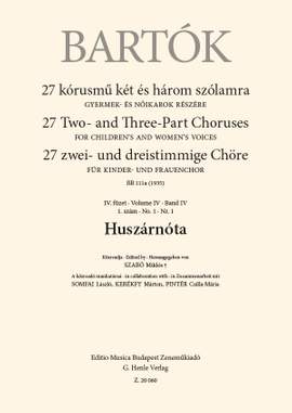 Bartok, Bela: Huszarnota (upper voices)