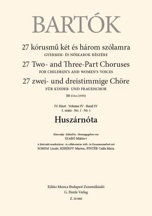 Bartok, Bela: Huszarnota (upper voices)