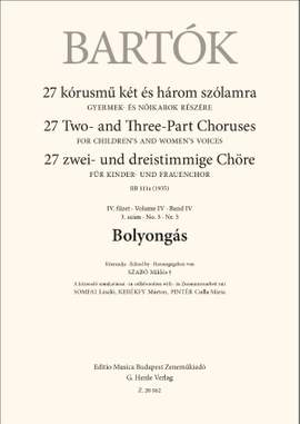 Bartok, Bela: Bolyongas (upper voices)