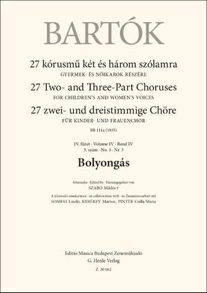 Bartok, Bela: Bolyongas (upper voices)