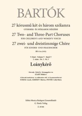 Bartok, Bela: Leanyker (upper voices)