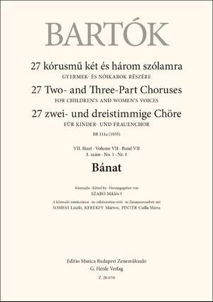 Bartok, Bela: Banat (upper voices)