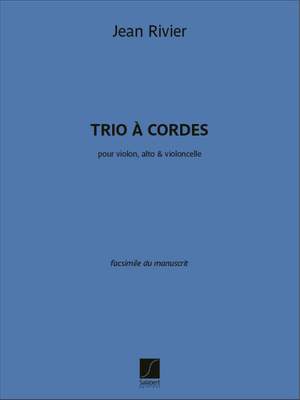 Jean Rivier: Trio à cordes