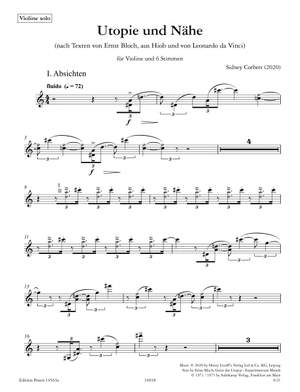 Corbett, Sidney: Utopie und Nahe (Violin Part)