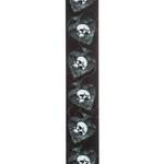 D'Addario Alchemy Leather Guitar Strap, Skulls in Spades Product Image