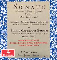 Castrucci: 12 Violin Sonatas, Op. 1