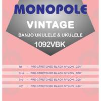 Monopole 1092vbk Vintage Black Banjo/uke Set