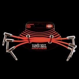 Ernie Ball 6" Flat Ribbon Patch Cable 3-pack - Red