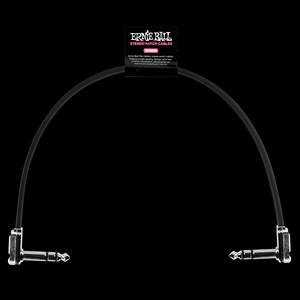Eb 12" Flat Ribbon Stereo Patch Cable Black Single