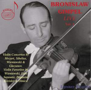 Bronislaw Gimpel Live, Vol. 1