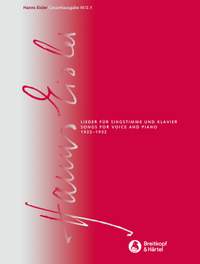 Hanns Eisler Complete Edition Series III Volume 2.1
