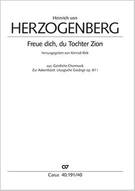 von Herzogenberg, Heinrich: Freue dich, du Tochter Zion