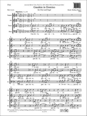 Wagner, W: Gaudete in Domino