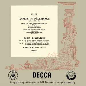 Liszt: Années de pèlerinage; Légendes