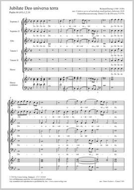 Dering, Richard: Jubilate Deo universa terra