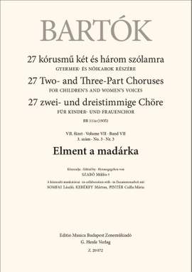 Bartok, Bela: Elment a madarka (upper voices)