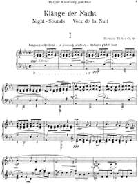 Zilcher, Hermann: Klänge der Nacht for piano solo