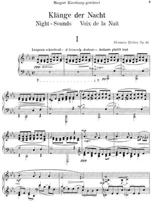 Zilcher, Hermann: Klänge der Nacht for piano solo