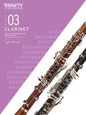 Trinity College London Clarinet Exam Pieces Grade 3 from 2023