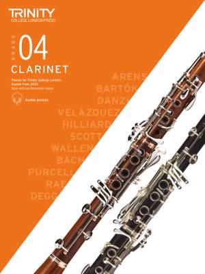 Trinity College London Clarinet Exam Pieces Grade 4 from 2023
