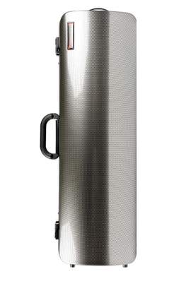 BAM Hightech Oblong Violin Case No Pocket Silver Carbon