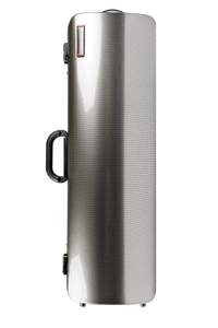 BAM Hightech Oblong Violin Case No Pocket Silver Carbon