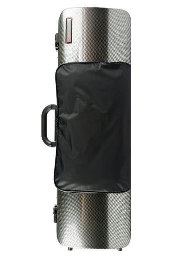 BAM Hightech Oblong Violin Case With Pocket Silver Carbon