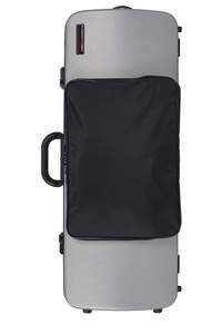 BAM Hightech Oblong Viola Case With Pocket Metal Silver