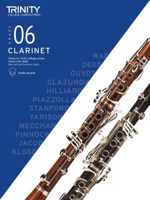 Trinity College London Clarinet Exam Pieces Grade 6 from 2023