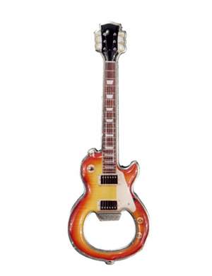 Bottle opener with magnet electric guitar