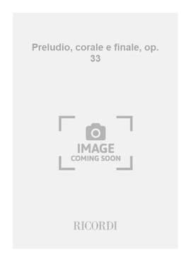 Sergio Calligaris: Preludio, corale e finale, op. 33