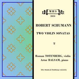 Schumann: Two Violin Sonatas