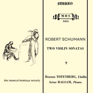 Schumann: Two Violin Sonatas