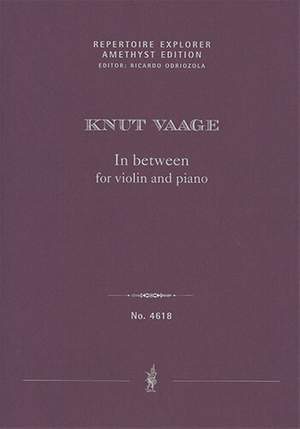 Vaage, Knut: In between for violin & piano