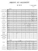 Saint-Saëns Camille: Orient et Occident Op. 25 for orchestra Product Image