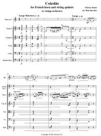 Monti, Vittorio arr. Turcanu, Dan: Csárdás arr. for French Horn and string quintet or string orchestra