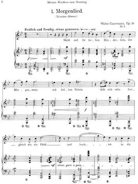 Courvoisier, Walter: Kleine Lieder zu Kinderreimen op. 28 for voice and piano