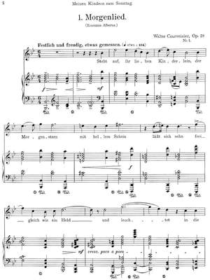 Courvoisier, Walter: Kleine Lieder zu Kinderreimen op. 28 for voice and piano