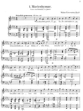 Courvoisier, Walter: Geistliche Lieder op. 27  for voice and piano