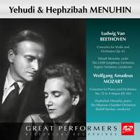 Yehudi & Hephzibah Menuhin Plays Beethoven: Concerto for Violin and Orchestra Op. 61 / Mozart: Concerto for Piano and Orchestra No. 12, Kv 414