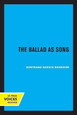 The Ballad as Song