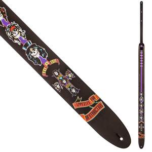 Perris 11008 2.5" guns and roses appetite for destruction leather guitar strap
