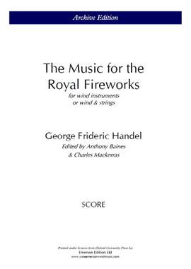 Handel, Georg Frideric: Music For The Royal Fireworks (Score)