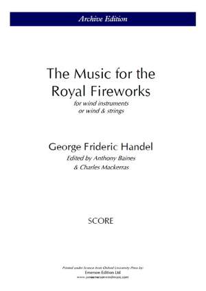 Handel, Georg Frideric: Music For The Royal Fireworks (Score)