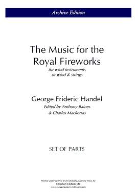 Handel, Georg Frideric: Music For The Royal Fireworks (Set Of Wind Parts)