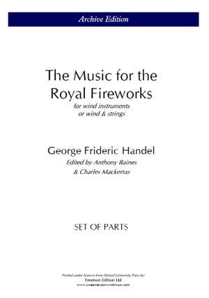 Handel, Georg Frideric: Music For The Royal Fireworks (Set Of Wind Parts)