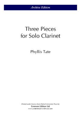 Tate, Phyllis: Three Pieces