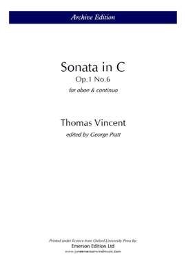 Vincent, Thomas: Sonata In C Major Op.1 No.6