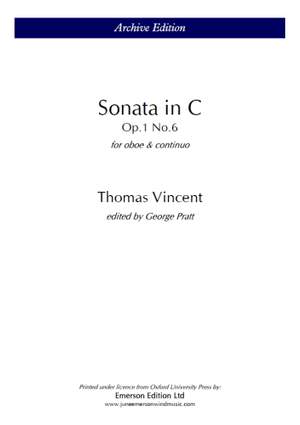 Vincent, Thomas: Sonata In C Major Op.1 No.6