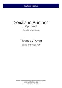 Vincent, Thomas: Sonata In A Minor Op.1 No.2